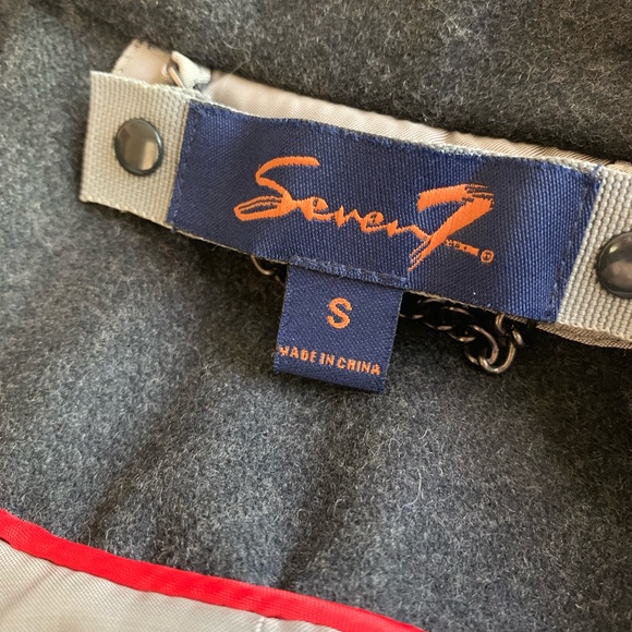 Seven7 Charcoal Gray Double Breasted Pea Coat - Picture 3 of 8